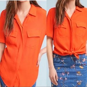 Anthropologie Porridge Bergen Button Down Top sz S